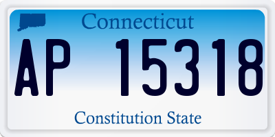 CT license plate AP15318