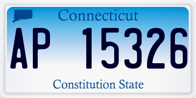 CT license plate AP15326