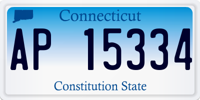 CT license plate AP15334
