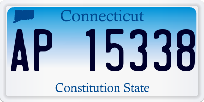 CT license plate AP15338