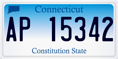 CT license plate AP15342