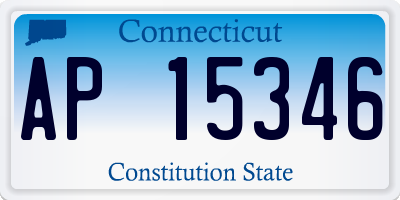 CT license plate AP15346