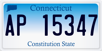 CT license plate AP15347