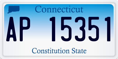 CT license plate AP15351
