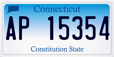 CT license plate AP15354