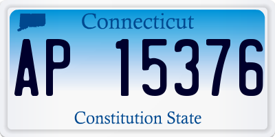 CT license plate AP15376