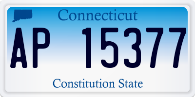 CT license plate AP15377