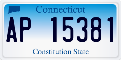 CT license plate AP15381