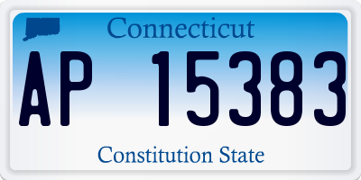 CT license plate AP15383