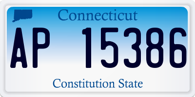 CT license plate AP15386