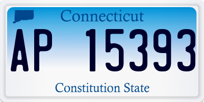 CT license plate AP15393