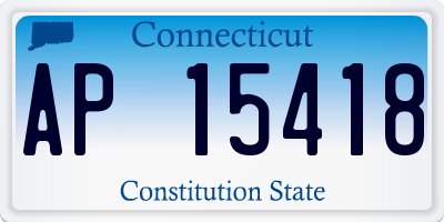 CT license plate AP15418
