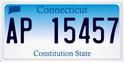 CT license plate AP15457
