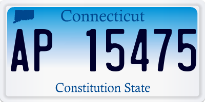 CT license plate AP15475