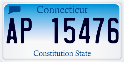 CT license plate AP15476