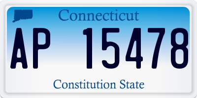 CT license plate AP15478