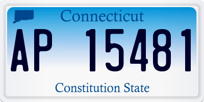 CT license plate AP15481