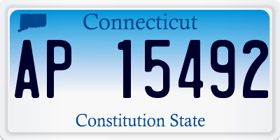 CT license plate AP15492