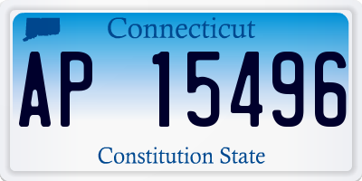 CT license plate AP15496
