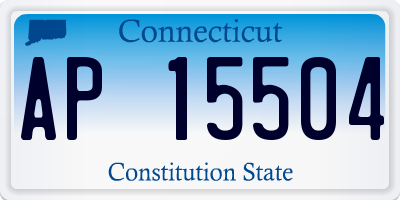 CT license plate AP15504