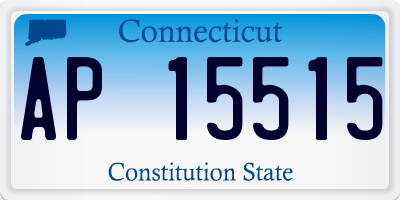CT license plate AP15515