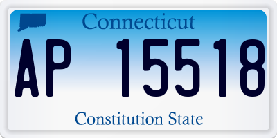 CT license plate AP15518