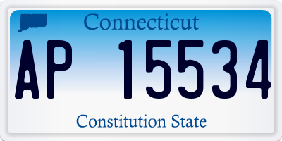 CT license plate AP15534