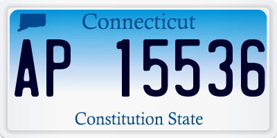 CT license plate AP15536