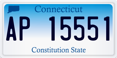 CT license plate AP15551