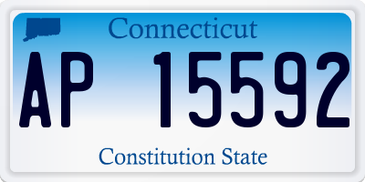 CT license plate AP15592