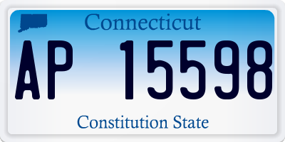 CT license plate AP15598