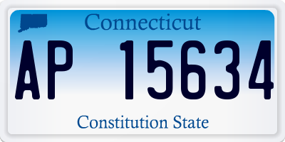 CT license plate AP15634