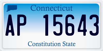 CT license plate AP15643