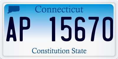 CT license plate AP15670