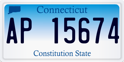 CT license plate AP15674
