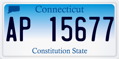 CT license plate AP15677