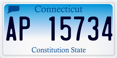 CT license plate AP15734