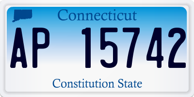 CT license plate AP15742