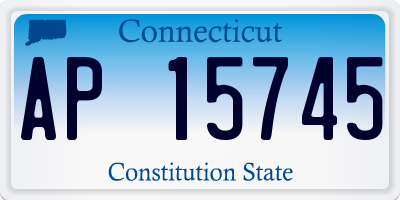 CT license plate AP15745