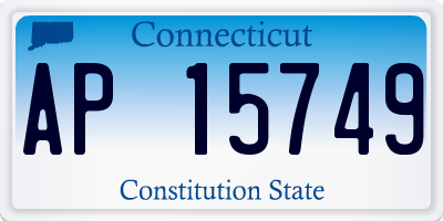CT license plate AP15749
