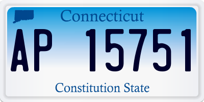 CT license plate AP15751