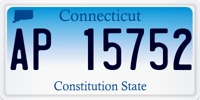 CT license plate AP15752