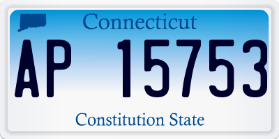 CT license plate AP15753
