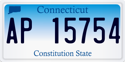 CT license plate AP15754