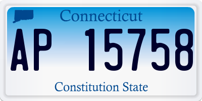 CT license plate AP15758