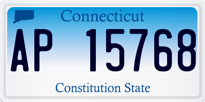 CT license plate AP15768