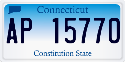 CT license plate AP15770