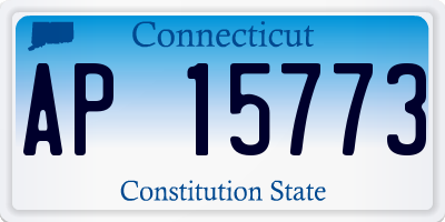 CT license plate AP15773