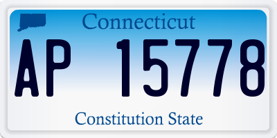 CT license plate AP15778