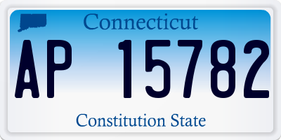 CT license plate AP15782